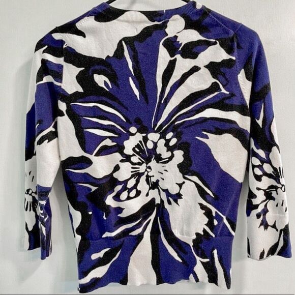 Express Design Studio Women's Floral Print Cardigan Sweater - Picture 2 of 3